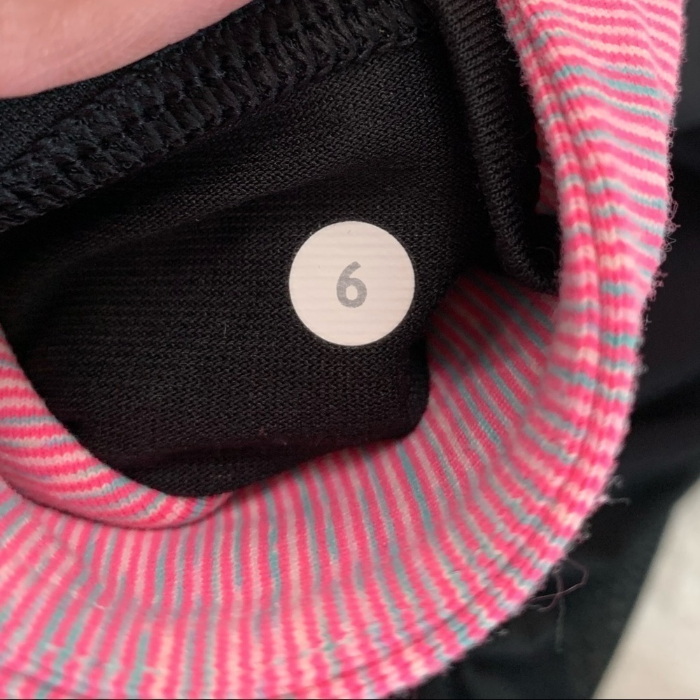 Lululemon Athletica Black & Pink Mesh Leggings Size 6 - Picture 13 of 16